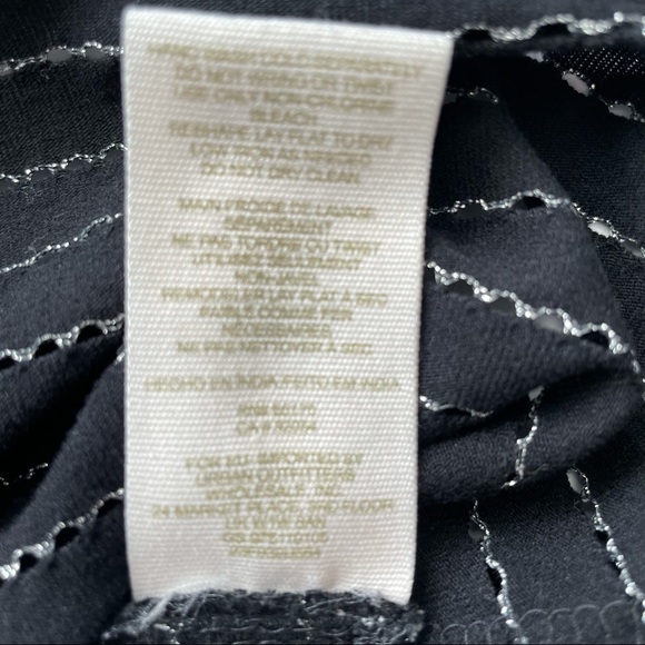 Free People Black Embellished Cropped Beaded Split Tulip Back Tank Size XS - Picture 8 of 9